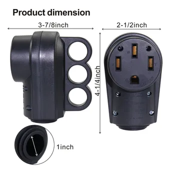 

14-50p Rv Large Power Connector Plug Etl Female Socket 50a Replacement Adapter High Quality Material Stable And Powerful #yl10