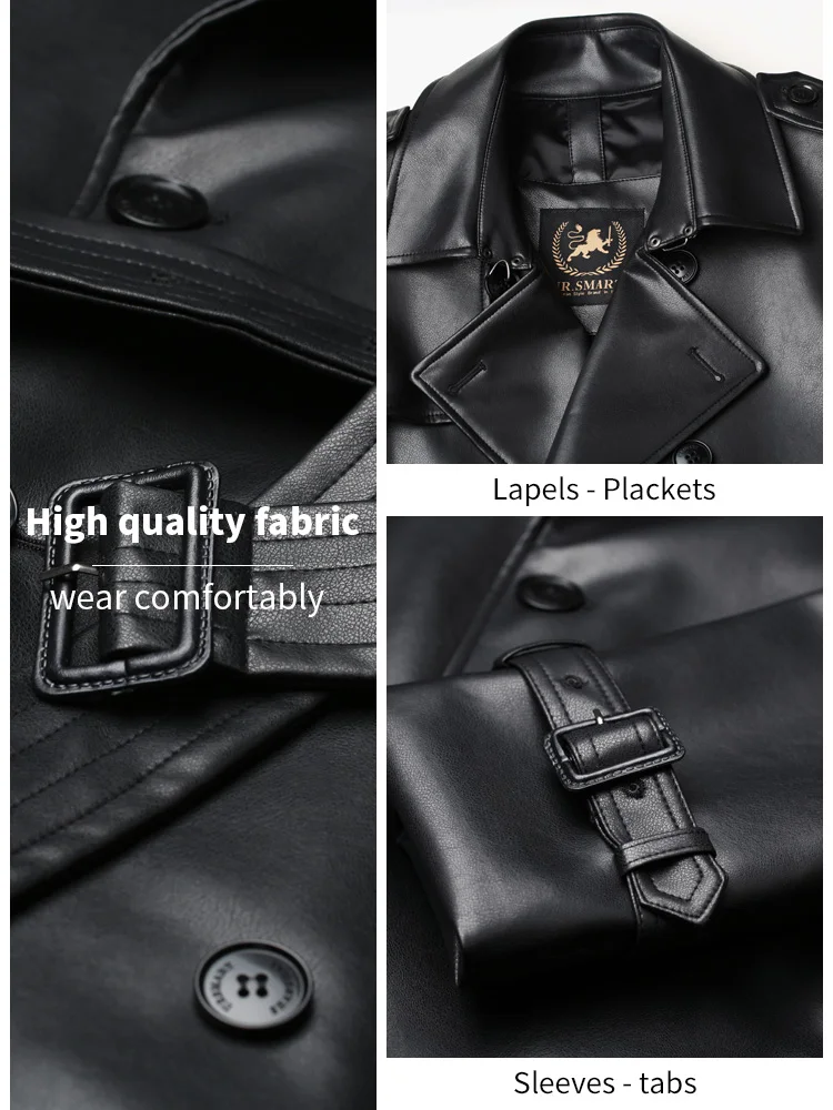 Leather windbreaker men\'s double breasted short men\'s leather jacket British handsome youth trend thickened wool inner coat men