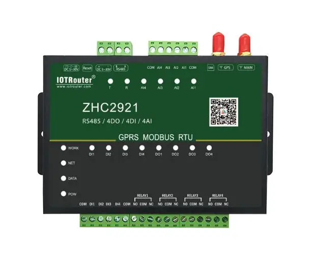 

8-way Remote Network IO Controller GPRS Modbus RTU Internet of Things PLC Remote Control ZHC2921