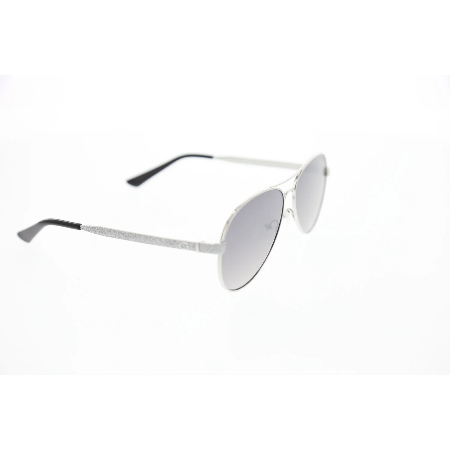 

Women's sunglasses gu 7501 10b metal silver organic drop pilot 58-14-140 guess