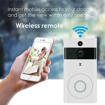 

Smart WiFi Doorbell Camera Video Wireless Remote Door Bell CCTV Chime Phone APP