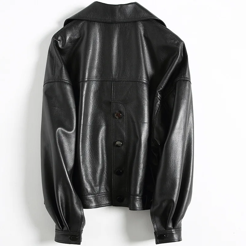 

Women's Sheepskin Coat Short Genuine Leather Jacket Women Korean Spring Autumn Leather Jackets Chaqueta Cuero Mujer KJ1968