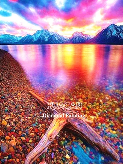 HUACAN алмазная вышивка древо алмазная мозаика полная выкладка пейзаж украшения для дома - Цвет: FA1-6395