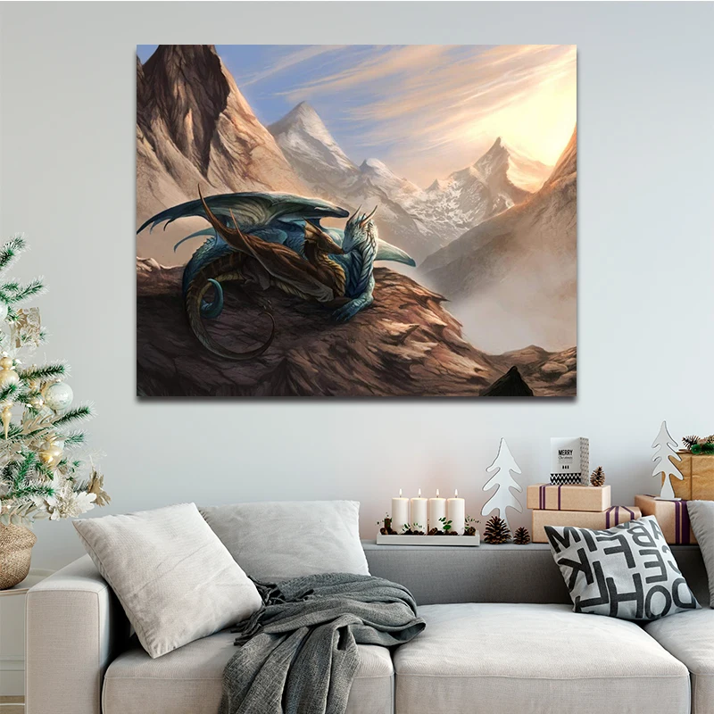 

DIY colorings pictures by numbers with Male and female dragons picture drawing Relief painting by numbers framed Home