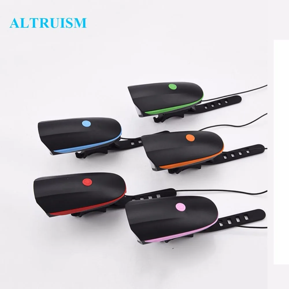 Flash Deal ALTRUISM Front Handlebar Bike Light Mountain Bicycle Light Headlights Light Flashlight USB Charging Live Horn Bell R 1