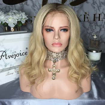

AVEJOICE Brazilian 613 Blonde Body Wave Lace Front Human Hair Wigs with Baby Hair Invisible Natural Hairline 613 Color Human Wig