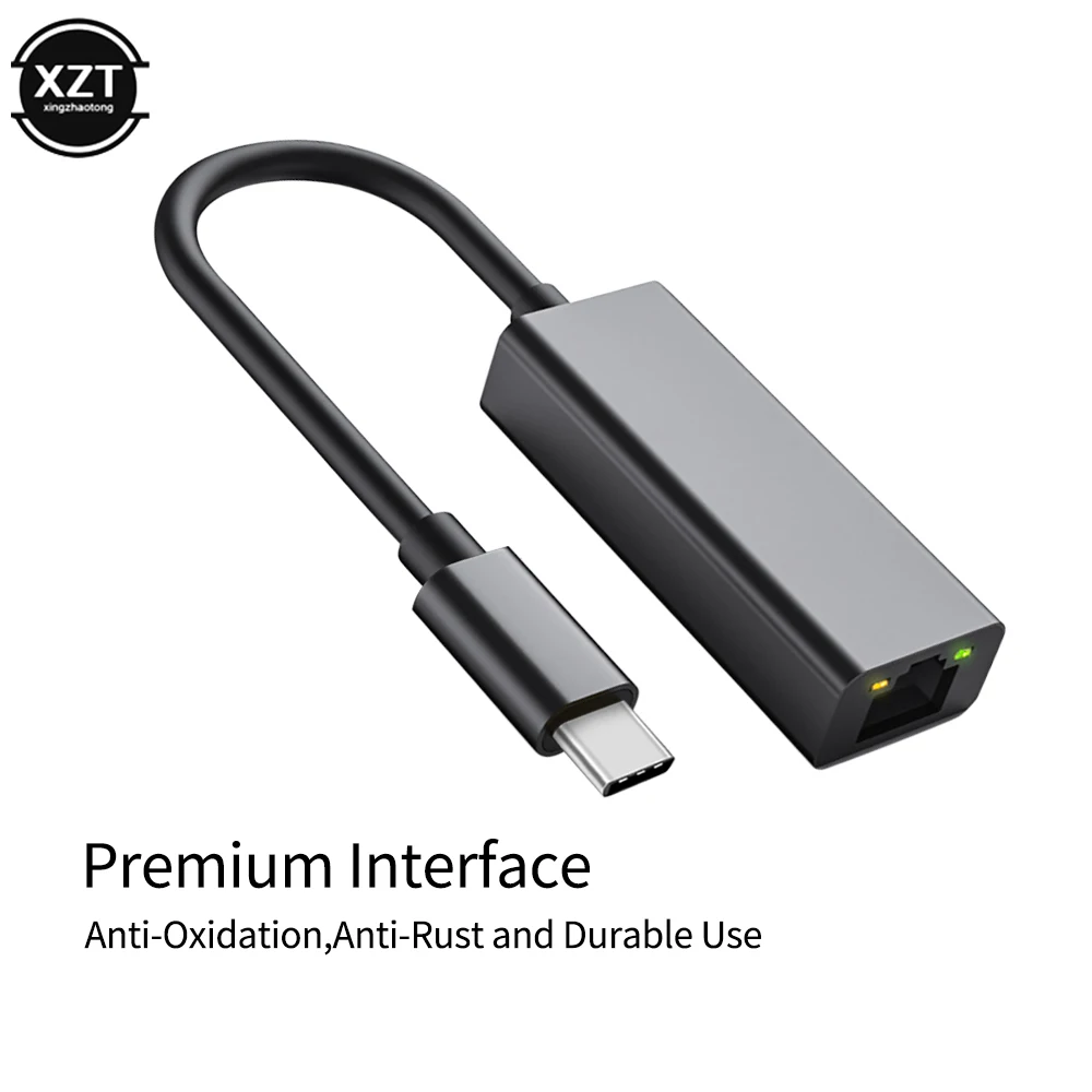 Сетевая карта USB с интерфейсом Ethernet и RJ45 адаптер для MacBook Pro Samsung Galaxy S9/S8/Note 9 Тип C |
