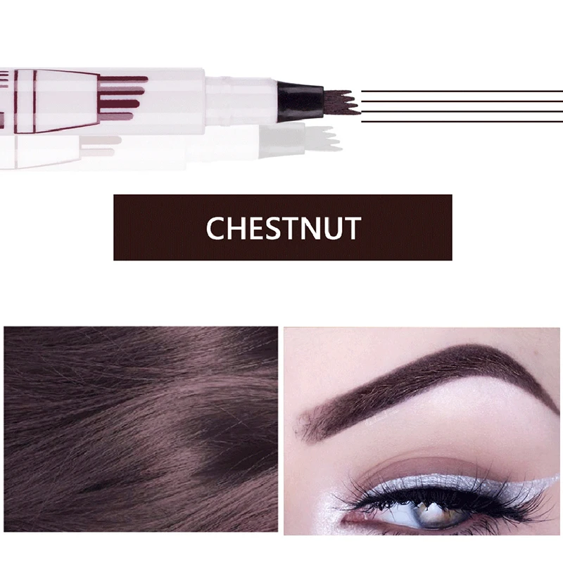 Microblading карандаш для бровей водонепроницаемый вилка кончик бровей Карандаш для татуировки длительный Профессиональный тонкий эскиз жидкий карандаш для бровей