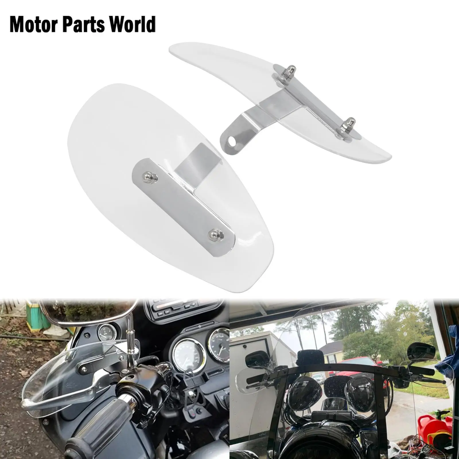 2xMotorcycle Hand Guard Handlebar Protector Cold Wind Deflector Shield