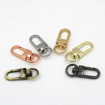 

DIY 10pcs Metal Key Ring Dog Collar Buckles Swivel Lobster Claw Hooks Clips Dog Buckle For Bag Keychain Rings Making Accessories