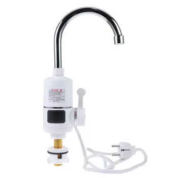 

Stainless Steel Faucet LED Digital Display Hot And Cold Water Tap Mixer Water Heater Kitchen Sink Basin Faucet Tap With EU Plug