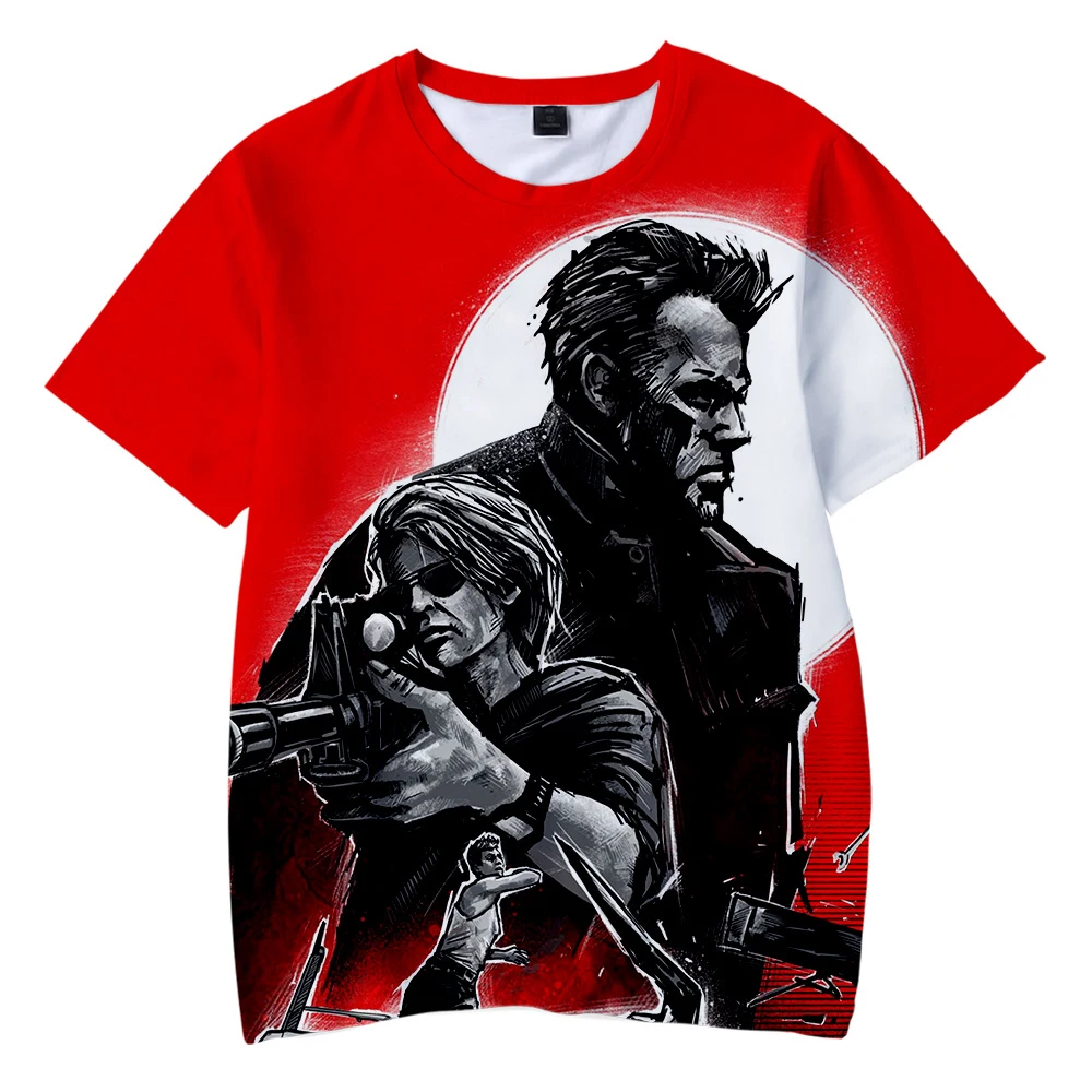 Футболка с коротким рукавом для детей летняя футболка 3D принтом Terminator: Dark Fate Fan