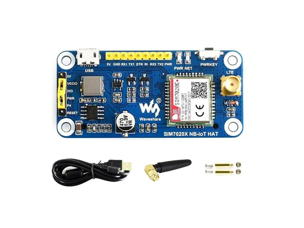 Шляпа Waveshare NB IoT для Raspberry Pi на базе SIM7020E B1/B3/B5/B8/B20/B28 поддерживает LWM2M/COAP/MQTT и т.