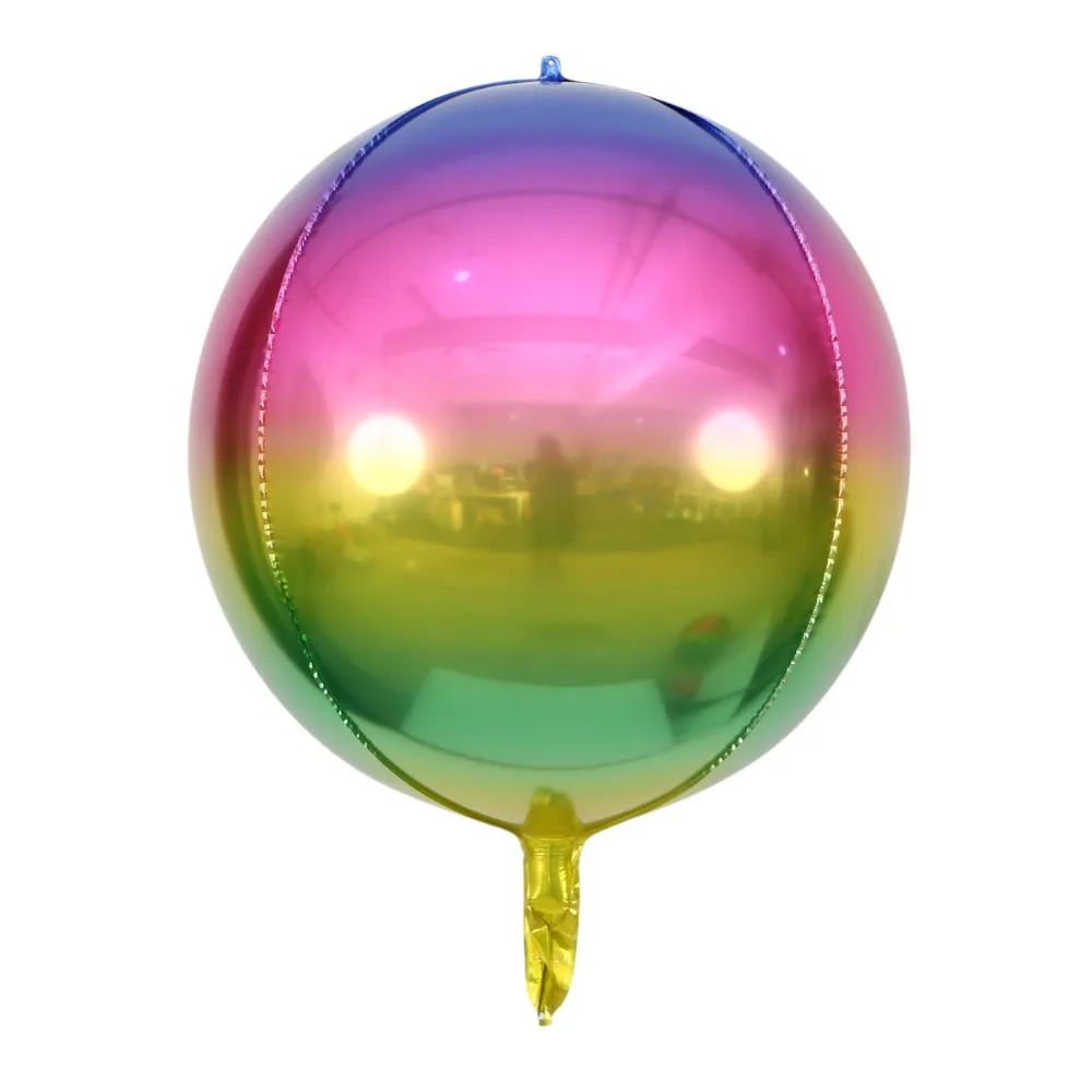 10 шт. 22 дюйма Радужный шар градиентный цвет металлический шар алюминиевая пленка 4D цветной шар для вечерние украшения