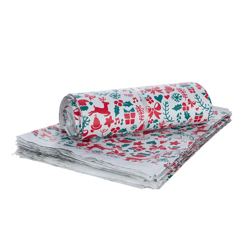 

50 шт. Рождественская утолщенная Курьерская сумка, новые полиэтиленовые курьерские пакеты, подарки, самоклеящиеся полиэтиленовые конверты, почтовые отправки