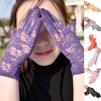 

Lace Gloves Women Outdoor Uv-proof Riding Screen Display Party Evening Lace Gloves Ladies Elegant Breathable Ap4