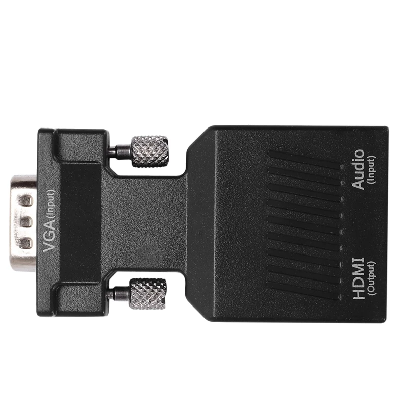 1080P VGA мужчин и женщин HDMI видео адаптер ж/3,5 мм аудио/Mini USB-черный