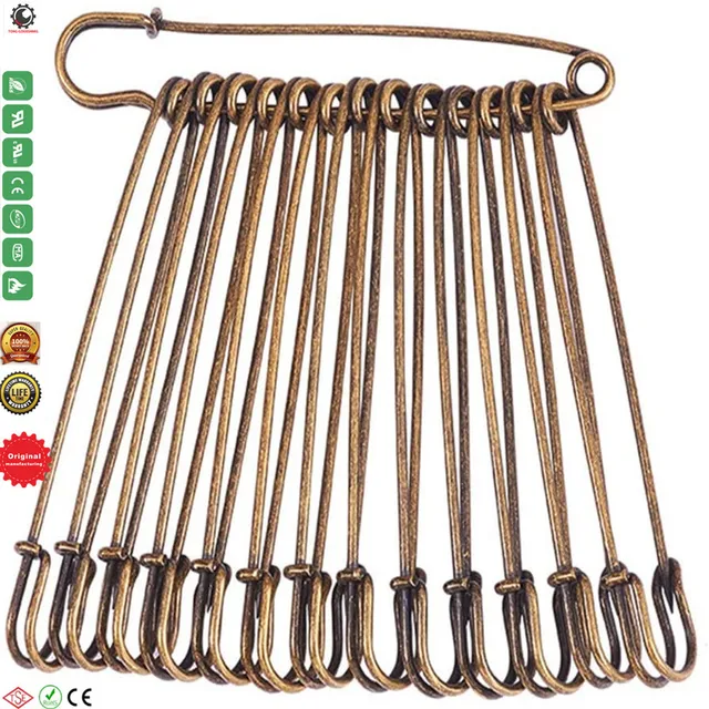 4 Inch Large Safety Pins for Clothes Big Safety Pins Heavy Giant Safety Pin  f