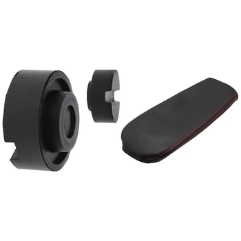 

Slotted Floor Jack Pad Frame Rail Adapter & Center Console Armrest Box Microfiber Leather Pad for Passat 2010-2015