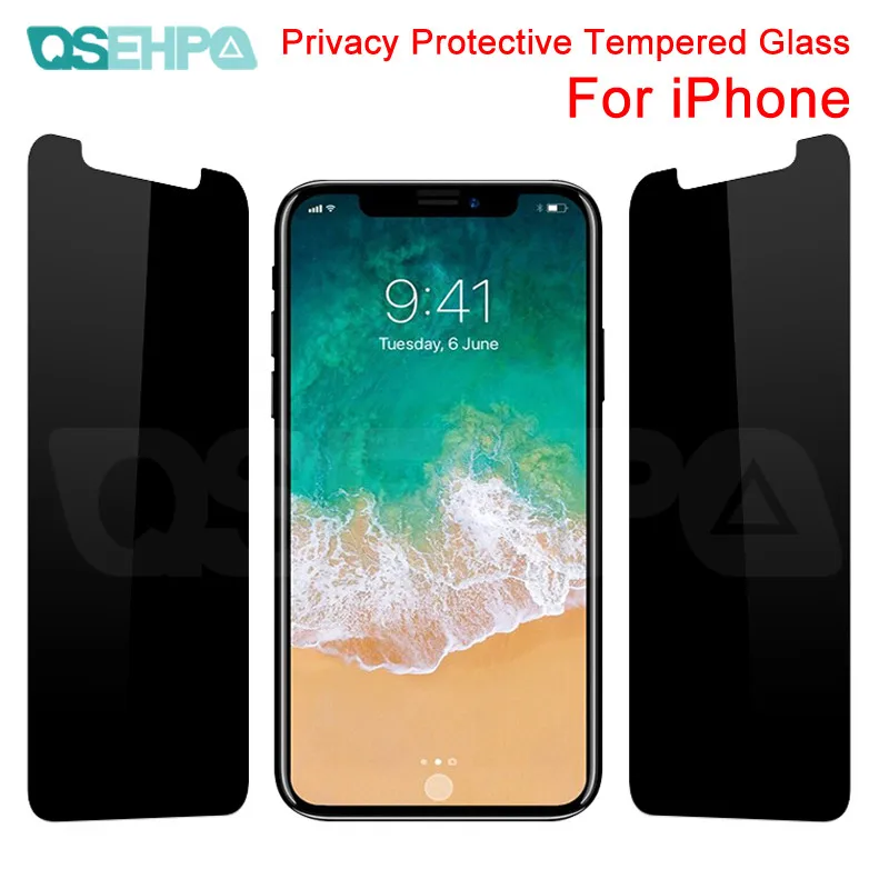

Anti Spy Tempered Glass For iPhone 7 6 6S 8 Plus 5S SE Privacy Screen Protector Film iPhone 11 Pro X XR XS Max Protective Glass