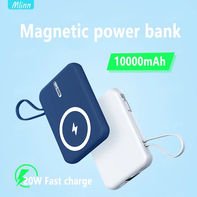 10000 мАч 20 Вт быстрое зарядное устройство магнитное Беспроводное внешний