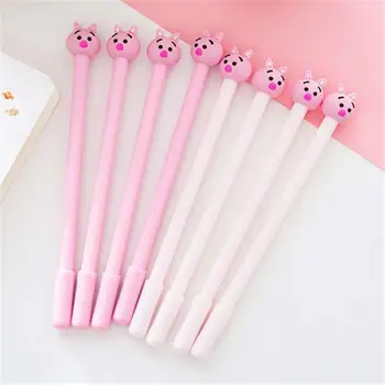 

4 Pcs Cute Pink Pig Gel Pen 0.5mm Student Office School Stationery Supplies