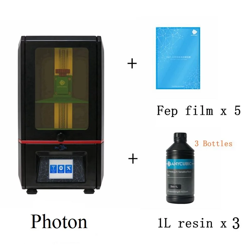 Anycubic Photon 3d принтер размера плюс SLA/lcd высокая точность 2,8 ''photon Slicer светильник-отверждение Impresora Imprimante 3d наборы - Цвет: Photon Add 3L 5fep