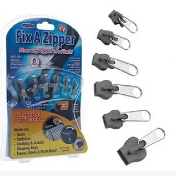 

6 PCS/Bag Universal Instant Fix Zipper Repair Kit Replacement Zip Slider Teeth Rescue New Design Zippers For Sewing Clothes