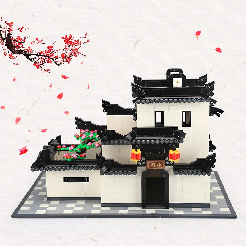 

Wange New Products China Style Traditional Architecture Model Small Particles Assembled Building Blocks 5310 Weipai Architecture
