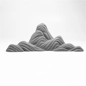 

Clear water concrete rockery ornaments Zen pen holder chopsticks frame handmade vintage landscape decoration