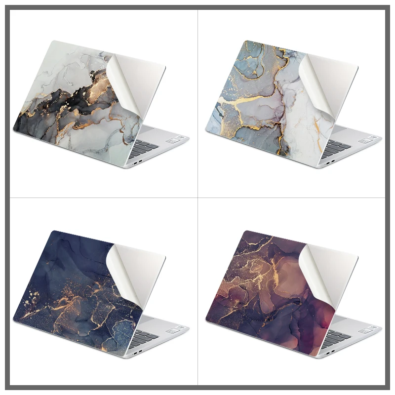 Marble Cover Laptop Stickers Skins PVC Film Simplicity 11.6"13.3"14"15.6"17.3" Vinyl Decorate Decal for Macbook /Lenovo/ASUS/HP