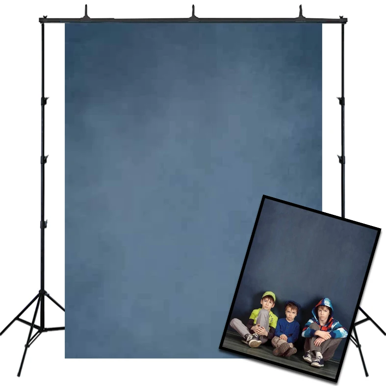 

grunge blue solid color Backdrop Photo Background Photocall for Kids Adults Family Portrait video shooting Studio Props SR-1004