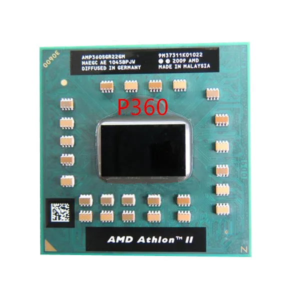 Оригинальный двухъядерный процессор AMD Athlon P360 AMP360SGR22GM 25 Вт разъем S1 2 3 ГГц |