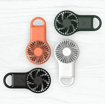 

New Carabiner Fans USB Charge Handheld Fans with 7 Colors Lights Portable Small Fan Mini Air Cooler