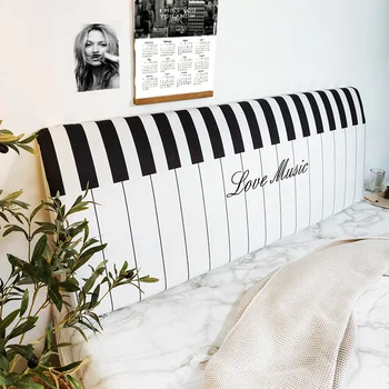 

Simple Geometric Pattern Bed Head Cover Full Enclosed Elastic Dust-proof Bed Head Cover/ Protective Cover