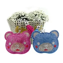 Креативные подарки замша с инкрустацией стразами медведь брелок женский брелок для ключей подвеска