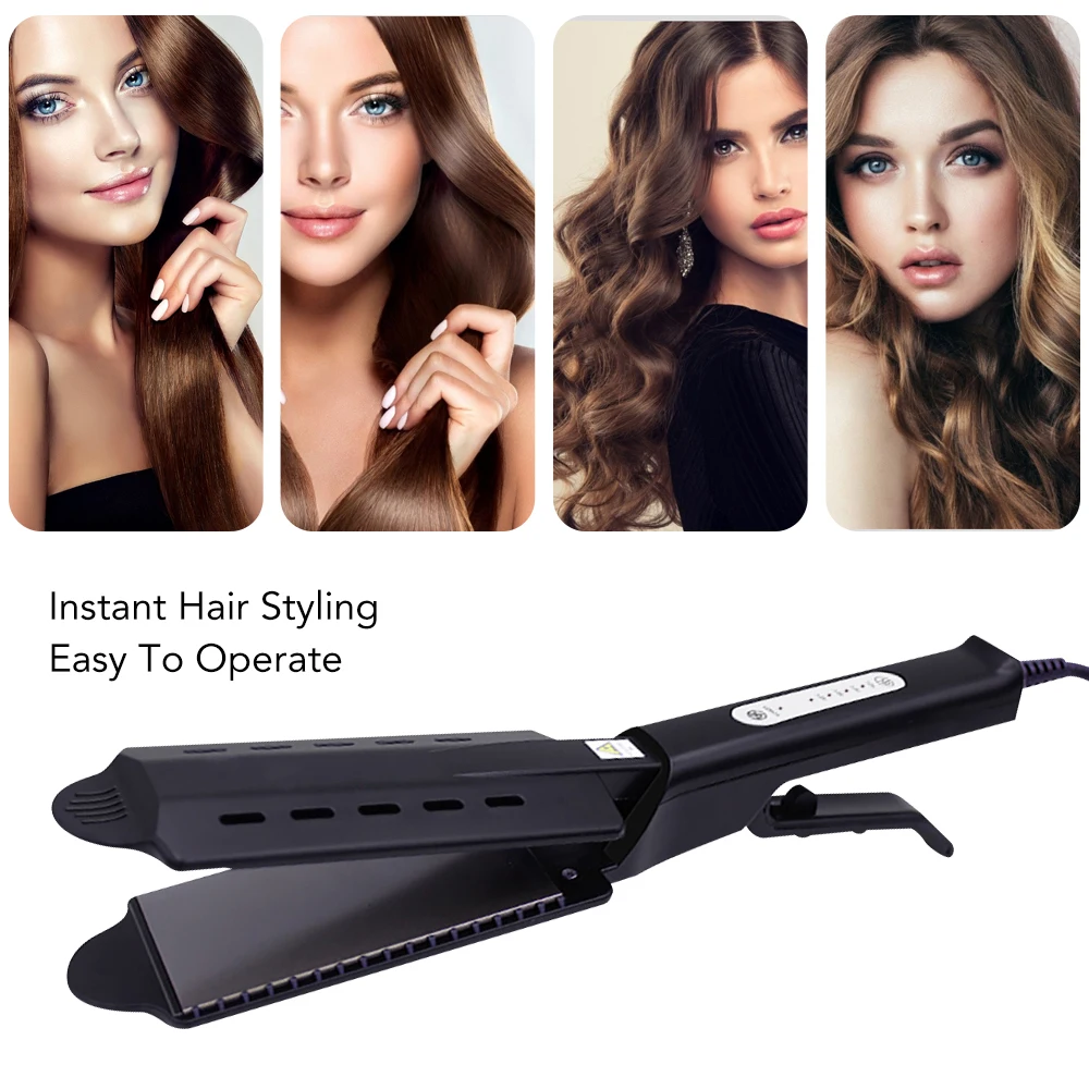 Professional Steam Hair Straightener Four Gear Ceramic Tourmaline Ionic Flat Iron Hair Straightener For Women Hair Styling Tools