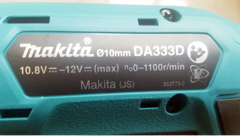 Makita] DA332 зарядки угловая дрель DA333 ручная дрель правый угол дрели 12V литиевая дрель 1100 ОБ/мин только основной корпус