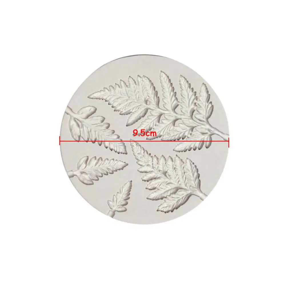 Круглая форма папоротника в форме листа, Жидкая силиконовая форма, помадка, сделай сам, мягкая глиняная глина, инструмент для литья клея, форма для выпечки, форма для украшения торта, форма для листьев