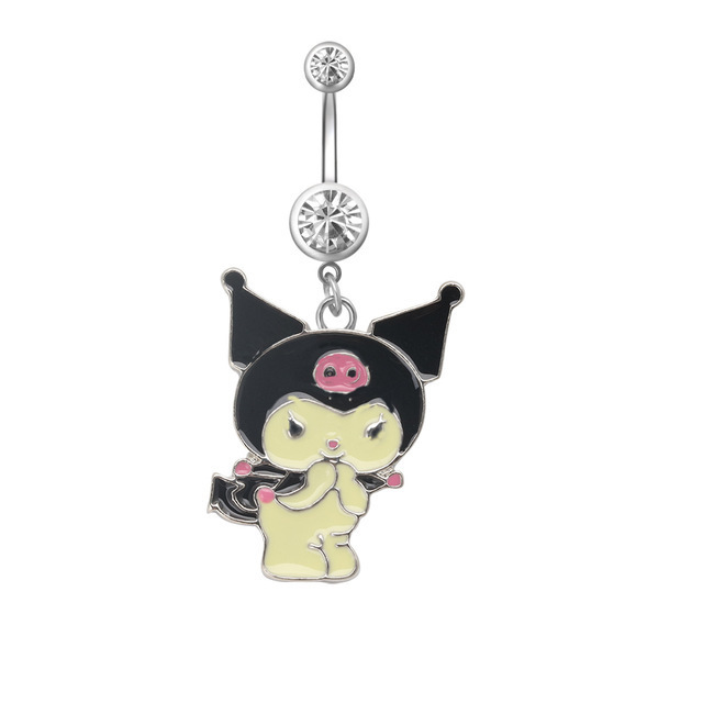 Belly Button Ring 14G Cute Fox Belly Ring Bunny Sexy Navel Piercing Rabbit Belly Bar Elephant Ombligo Pircing Owl Cat