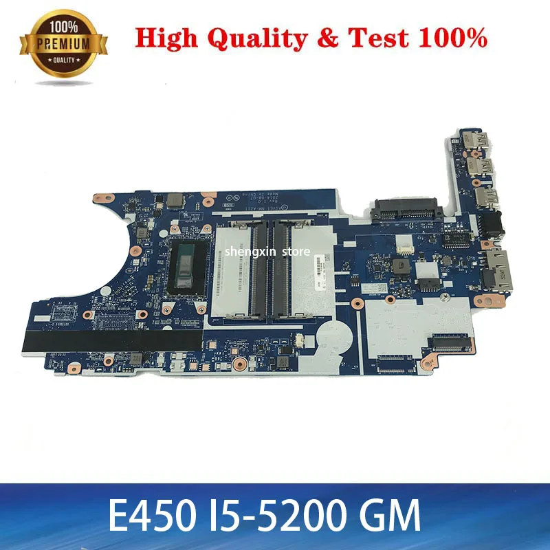 

NEW FRU 00HT653 mainboard For LENOVO Thinkpad Edge E450 E450C Laptop motherboard i5-5200U notebook pc AIVE1 NM-A211