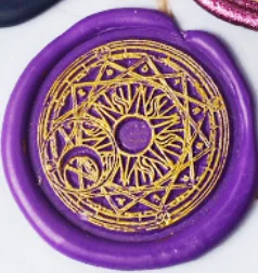 1 шт. звезда Cardcaptor Sakura power солнце и луна волшебный узор золотой покрытый воском печать штамп уплотнение воск головка штемпеля 7 стилей на выбор - Цвет: A-With handle
