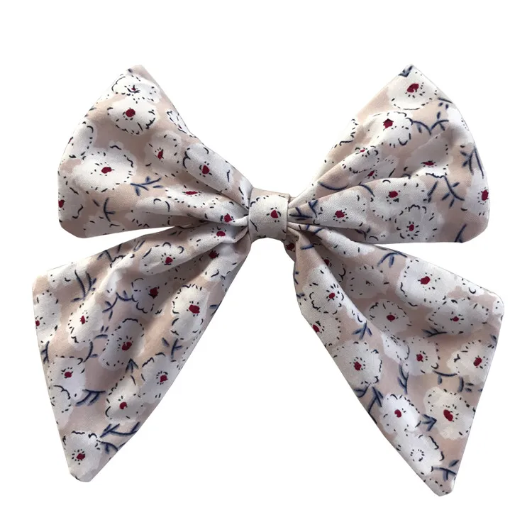 Cotton Linen Fabric Hair Bows Boutique Hair Clips Sailor Bow Barrettes Hairgrips Baby Girls Women Hair Accessories Headwear head accessories female Hair Accessories