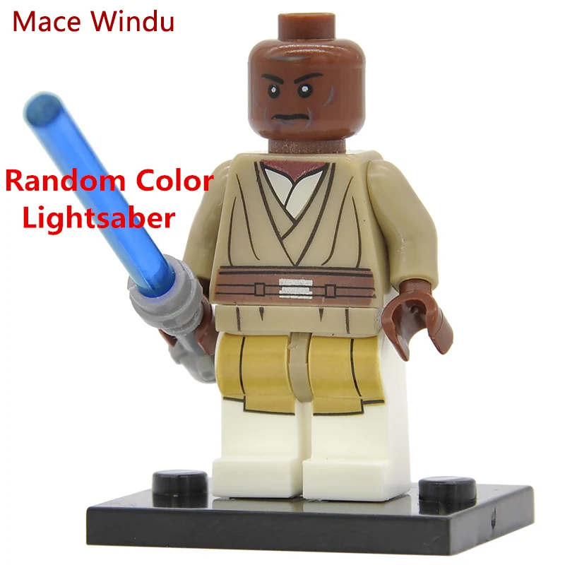 Mace Windu 20 шт. Embo Luke Jawa Unduli Jedi Knight Ahsoka Death Star Droid строительные блоки модель игрушки - Цвет: Mace Windu