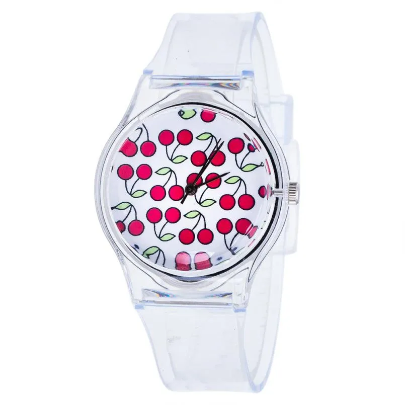 

2019 Transparent Silicone Watch Women Sport Casual Quartz watch Novelty Crystal Ladies Watch Cartoon Reloj Mujermontre homme