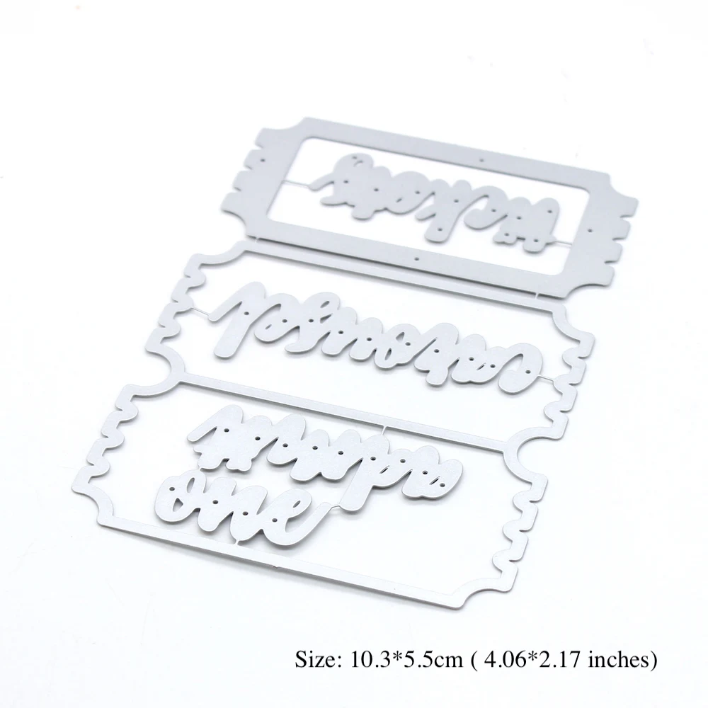 KSCRAFT Ticket Shaker Bag Topper Metal Cutting Dies Stencils for DIY Scrapbooking Decorative Embossing DIY Paper Cards