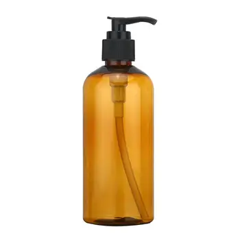 

Large Capacity 100/200/300ml Amber Glass Shampoo Empty Lotion Container Foam Pressed Pump Bottle For Soap Shower Gel