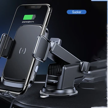 

15W Qi Wireless Charger Car Holder Smart Non-infrared Sensor GPS Air Vent Mount Mobile Phone Bracket Stand