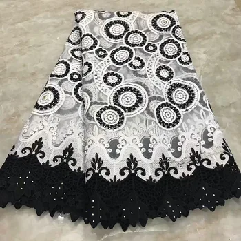 

2019 High Quality African Lace Fabric Applique Lace French Tulle Lace Fabric For Nigerian Wedding Dress 01