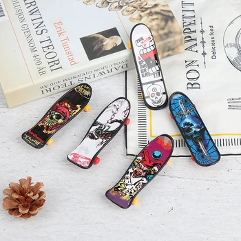 

Plastic Mini Fingerboard Skateboard Toy Deck Truck Finger Board Skate Park for Boy Kid Children Gifts